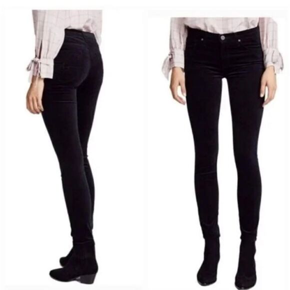 AG Adriano Goldschmied The Legging Ankle Super Skinny Jeans Black Size 26R - Picture 1 of 12